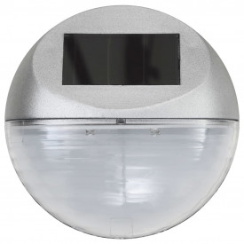 vidaXL Lămpi solare de exterior cu LED-uri, 12 buc., argintiu, rotund - Img 4