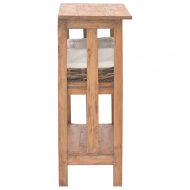 vidaXL Masă consolă, lemn masiv reciclat, 69 x 28 x 70 cm - Img 3
