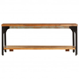 vidaXL Măsuță de cafea cu raft, 100 x 60 x 35 cm, lemn masiv reciclat - Img 2