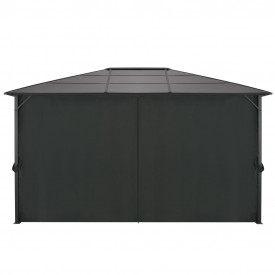 vidaXL Pavilion cu perdea, negru, 4 x 3 x 2,6 m - Img 3