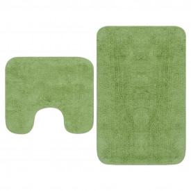 vidaXL Set covorașe baie, 2 buc., textil, verde