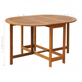 vidaXL Set mobilier de exterior 5 piese lemn masiv de salcâm pliabil - Img 10