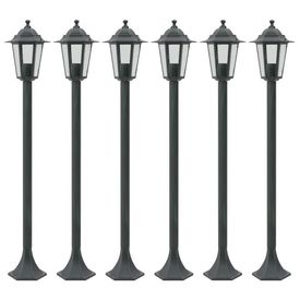 vidaXL Stâlp iluminare grădină 6 buc. E27 110 cm aluminiu verde închis