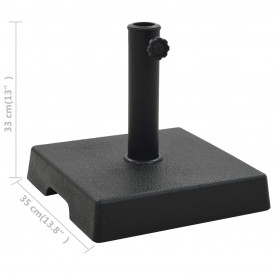 vidaXL Suport umbrelă de soare, negru, 8 kg, polirășină, pătrat - Img 6