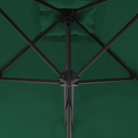 vidaXL Umbrelă de soare de exterior, stâlp din oțel, verde, 250x250 cm - Img 4