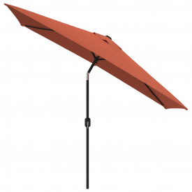 vidaXL Umbrelă de soare exterior, stâlp metalic, cărămiziu, 300x200 cm - Img 3