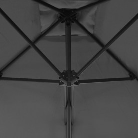 vidaXL Umbrelă soare de exterior, stâlp din oțel, antracit, 250x250 cm - Img 4