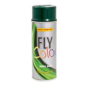 Vopsea spray decorativă FLY COLOR, RAL 6005 verde frunză, 400ml - Img 2