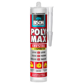 Adeziv și etanșeizant MS Polimer BISON Poly Max Crystal Express, transparent, 300g - Img 2