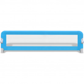 Balustradă de pat protecție copii, 2 buc, albastru, 150 x 42 cm - Img 4