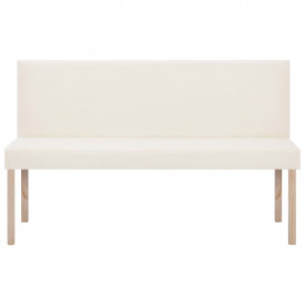 Bancă, crem, 139,5 cm, piele ecologică - Img 3