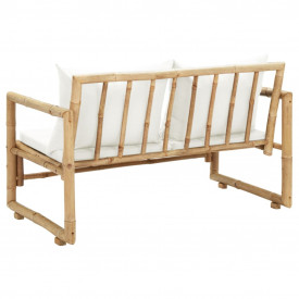 Bancă de grădină din bambus 115 x 65 x 72 cm - Img 4