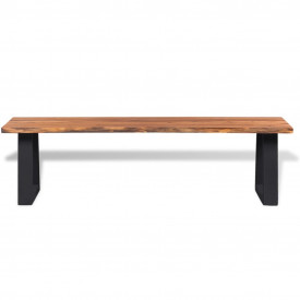 Bancă din lemn masiv de acacia, 160 cm - Img 2