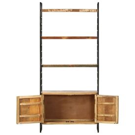 Bibliotecă cu 4 niveluri, 80x30x180 cm, lemn masiv reciclat - Img 3