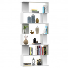 Bibliotecă/Separator cameră, alb, 80 x 24 x 192 cm, PAL - Img 3