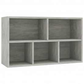 Bibliotecă/Servantă, gri beton, 45 x 25 x 80 cm, PAL - Img 8