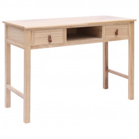 Birou de scris, culoare naturală, 110 x 45 x 76 cm, lemn - Img 8