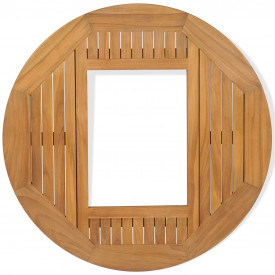 Blat de masă pentru lada de bere, lemn de tec, 70 cm - Img 5