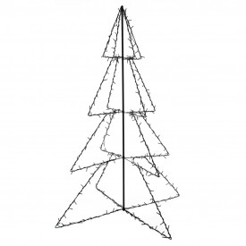 Brad Crăciun conic 115x150 cm, 240 LED-uri, interior &amp; exterior - Img 2