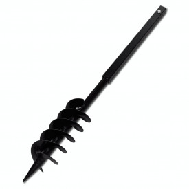 Burghiu manual cu mâner 100 mm cu spirală dublă, Negru - Img 4