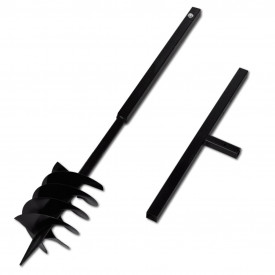 Burghiu manual găuri în pământ 180 mm cu tub prelungitor 5 m - Img 3