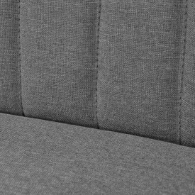 Canapea din material textil 117 x 55,5 x 77 cm, gri deschis - Img 3
