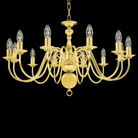 Candelabru, auriu, 12 becuri E14 - Img 3