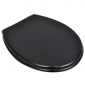 Capac WC MDF închidere silențioasă design simplu Negru - Img 3
