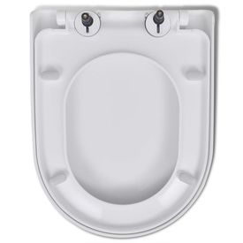 Capace WC cu închidere silențioasă, 2 buc., alb, plastic - Img 3