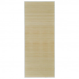 Carpetă dreptunghiulară din bambus natural, 120 x 180 cm - Img 2