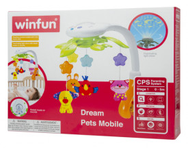 Carusel muzical Winfun, pentru patut, cu proiector si jucarii detasabile, 0845 - Img 3
