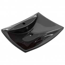 Chiuvetă Ceramică Dreptunghiular cu Gură de scurgere și pentru Robinet - Img 2