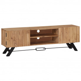 Comodă TV, 140 x 30 x 45 cm, lemn masiv de acacia - Img 1