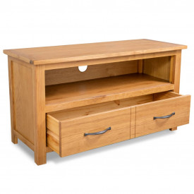 Comodă TV din lemn de stejar 90 x 35 x 48 cm - Img 2