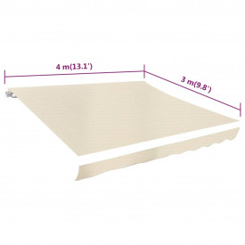 Copertină marchiză, 4 x 3 m, Crem (nu include scheletul) - Img 5