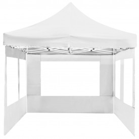 Cort de petrecere pliabil cu pereți, alb, 6 x 3 m, aluminiu - Img 7