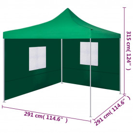 Cort pliabil cu 2 pereți, verde, 3 x 3 m - Img 9