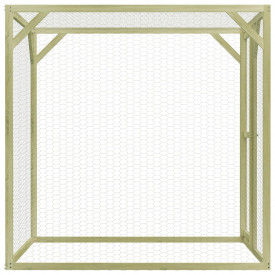 Coteț de găini, 1,5 x 1,5 x 1,5 m, lemn de pin tratat FSC - Img 3