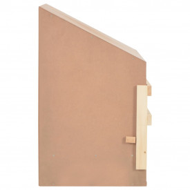 Cuibar găin cu 3 compartimente, 93x40x65 cm, lemn masiv pin - Img 6