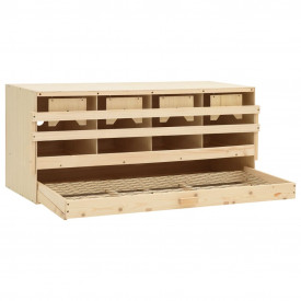 Cuibar găini cu 4 compartimente, 106x40x45 cm, lemn masiv pin - Img 3