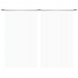 Draperii cu franjuri, 2 buc., 140 x 250 cm, alb - Img 2