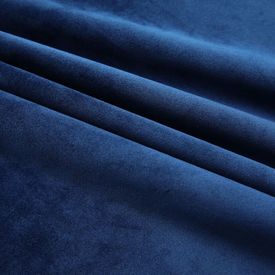 Draperii opace cu cârlige, 2 buc, albastru, 140x175 cm, catifea - Img 2