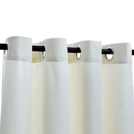 Draperii opace cu inele, 2 buc., crem, 140 x 245 cm, catifea - Img 3