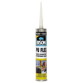 Etanșeizant poliuretanic BISON PU Flex, negru, 300ml, 12 buc