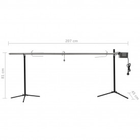 Grill automat cu motor din oțel inoxidabil, 207x45x81 cm - Img 8