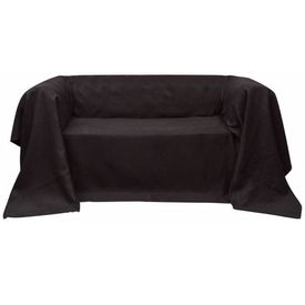 Husă din velur microfibră pentru canapea 210 x 280 cm, maro