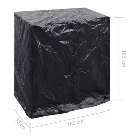 Huse mobilier grădină masă tenis 2 buc, 8 ocheți, 160x55x182 cm - Img 8