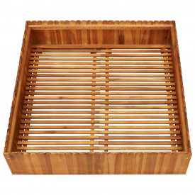 Jardinieră de grădină, 100 x 100 x 25 cm, lemn masiv de acacia - Img 3