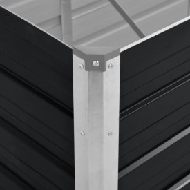 Jardinieră de grădină, antracit, 240x80x45 cm, oțel galvanizat - Img 6