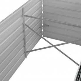 Jardinieră de grădină, antracit, 320x80x77 cm, oțel galvanizat - Img 5